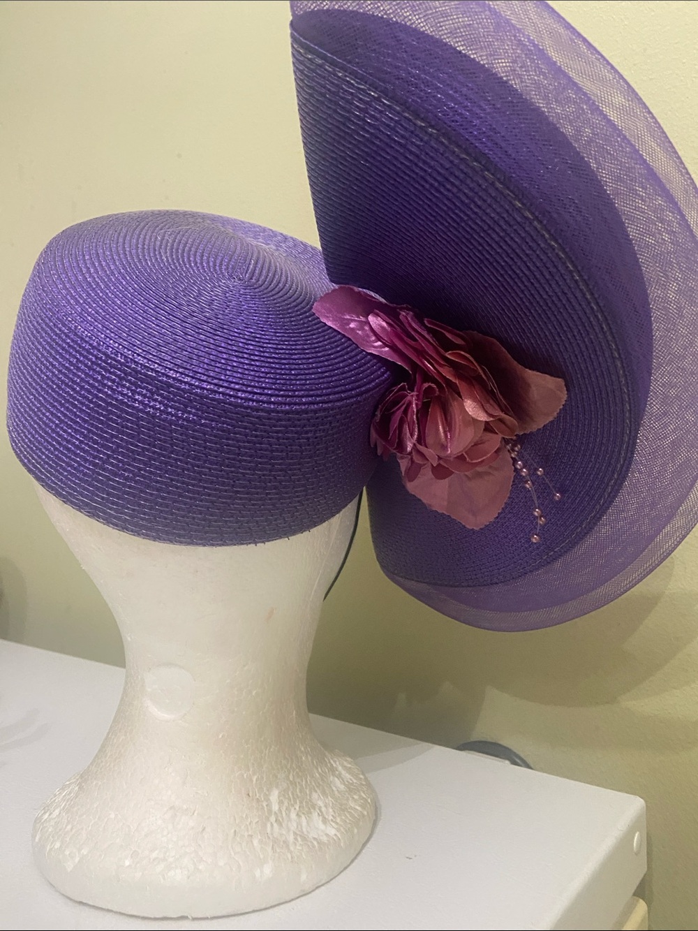 Cute Purple Church Hat / Dress Hat - Picture 3 of 6
